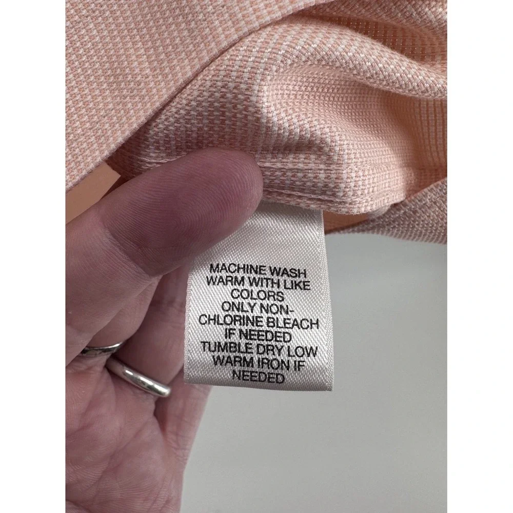 Class Club Gold Label Boys Dress Shirt Peach Button Front Long Sleeve Size 16